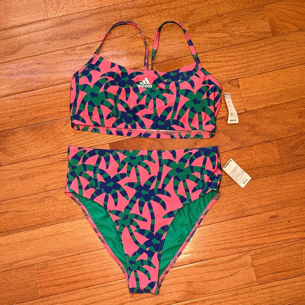 Adidas x FARM Rio women’s sporty bikini size large new with tags
